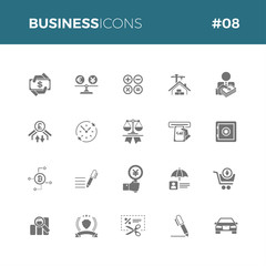 Business icons set #08