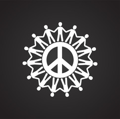 Peace icon on background for graphic and web design. Simple vector sign. Internet concept symbol for website button or mobile app.