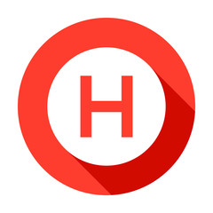 Fototapeta premium Hospital Sign Circle Icon