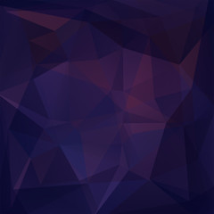 Geometric pattern, polygon triangles vector background in dark blue, purple  tones. Illustration pattern