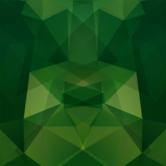 Abstract green mosaic background. Triangle geometric background. Design elements. Vector illustration