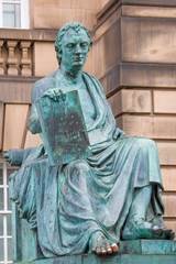 David Hume statue on Royal Mile Statue Edinburgh Scotland