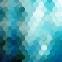 Fototapeta na wymiar Geometric pattern, vector background with hexagons in blue, white  tones. Illustration pattern