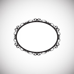 Frame icon on background for graphic and web design. Simple vector sign. Internet concept symbol for website button or mobile app.