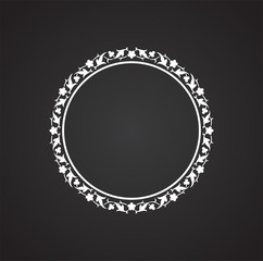 Frame icon on background for graphic and web design. Simple vector sign. Internet concept symbol for website button or mobile app.