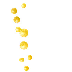 Gold glitter confetti with dots