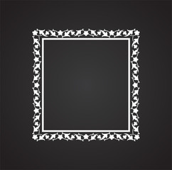 Frame icon on background for graphic and web design. Simple vector sign. Internet concept symbol for website button or mobile app.