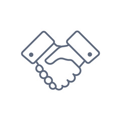 Handshake line icon. Partnership and agreement symbol