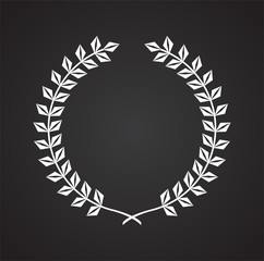 Wreath icon on background for graphic and web design. Simple vector sign. Internet concept symbol for website button or mobile app.