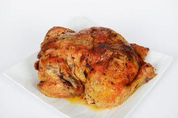 The whole roasted chicken for Easter celebration