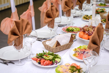 Holiday table for guests