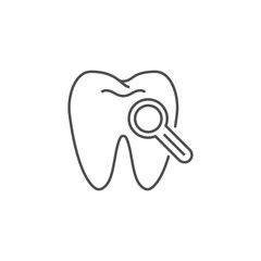 Dental Diagnostic Line Icon