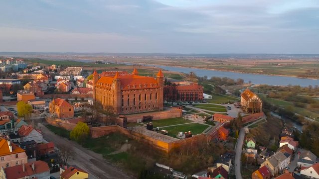 Teutonic castle in Gniew town at Wierzyca river, Poland