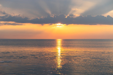 The sun is falling in the sea