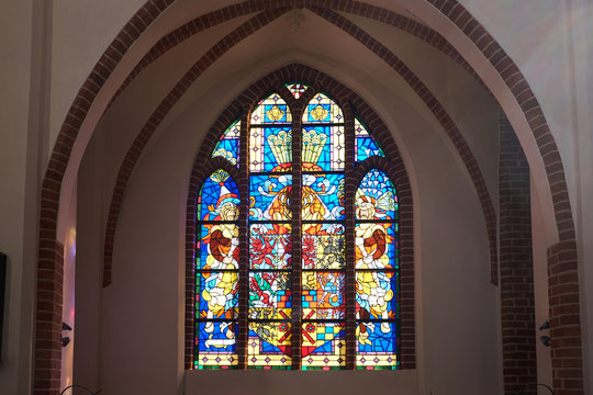stained glass window in church