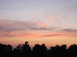 Fototapeta na wymiar Sunset painted the sky with beautiful colors