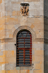 Fototapeta na wymiar Windows details of the Little Hagia Sophia Museum in Trabzon, Turkey.