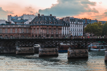 Naklejka na ściany i meble Sunset in Paris, France, Europe