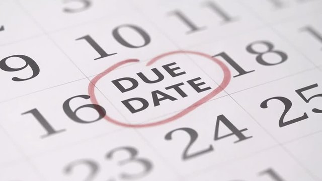 Marked the seventeenth 17 day of a month in the calendar transforms into DUE DATE reminder