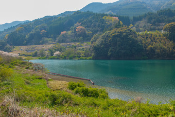 水没したガードレールと廃道　Flooded guardrail and Abandoned...