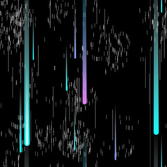 Fast Effect. Motion Neon. Seamless Pattern. Glitch