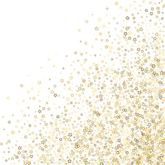 Glitter Stars. Luxury Confetti tiny Gold Christmas