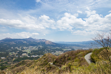 俵山峠展望所から見た阿蘇山　Aso Mt.　熊本県阿蘇市