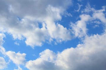 Fototapeta na wymiar Blue sky and rain clouds. Close-up. Background. Landscape.