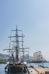 Fototapeta na wymiar 長崎帆船祭り Nagasaki Sailing ship Festival　長崎県長崎港　観光丸