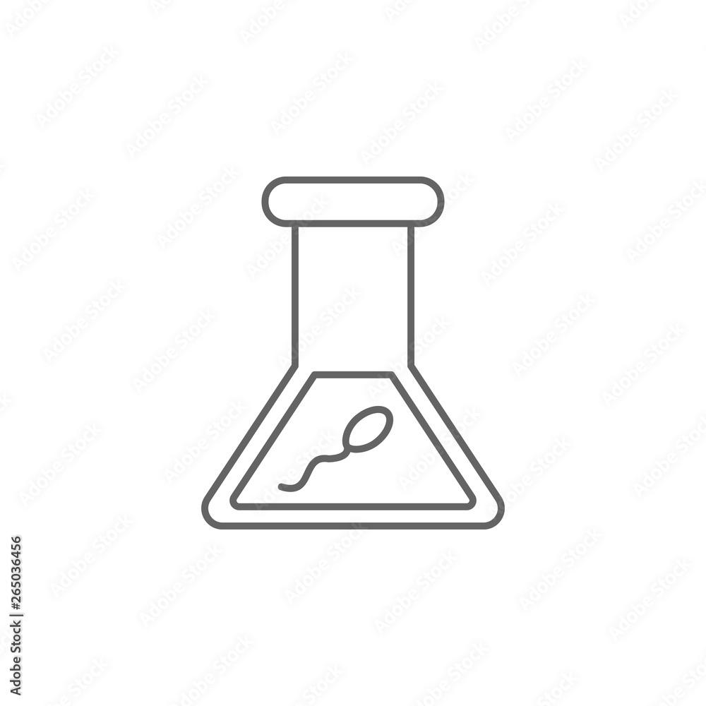 Poster artificial insemination, flask icon. element of artificial insemination icon. thin line icon for web