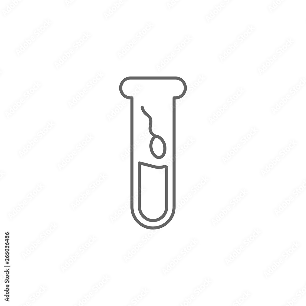 Poster artificial insemination, flask icon. element of artificial insemination icon. thin line icon for web