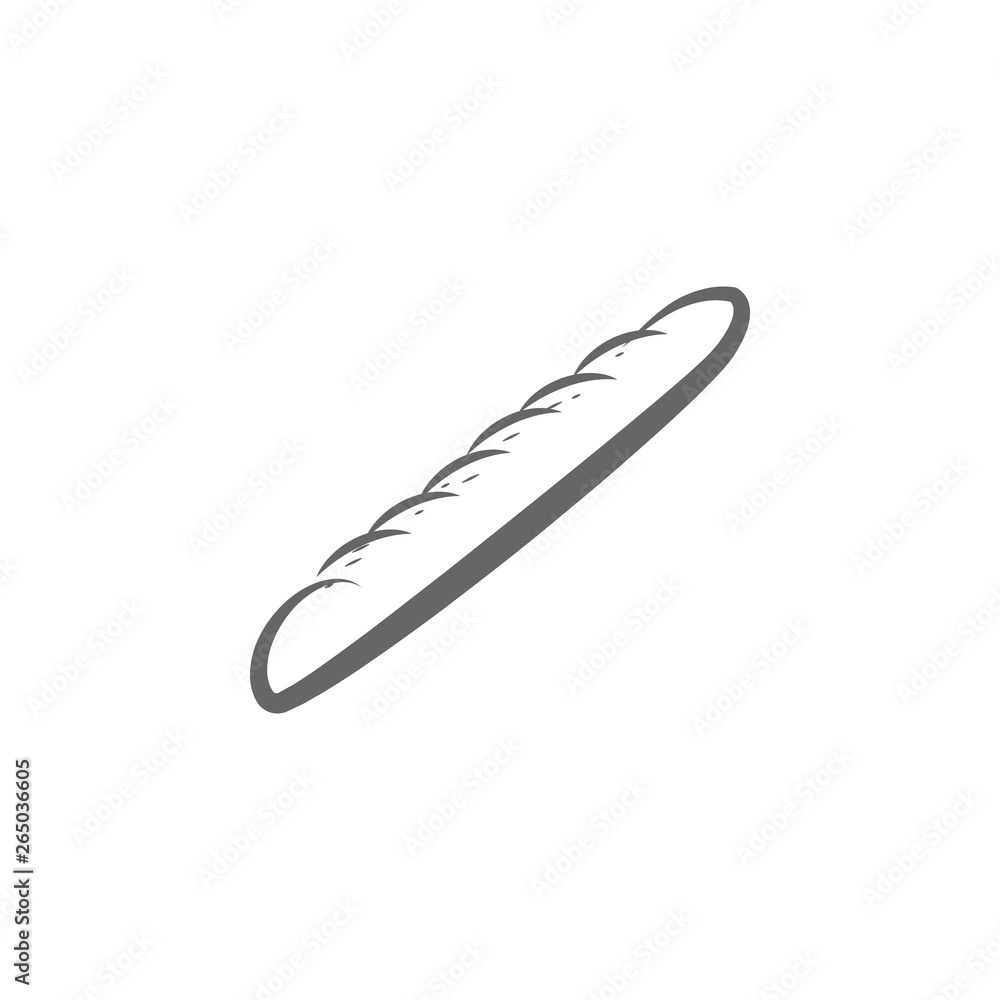Aufkleber baguettes, bread hand drawn icon. element of bread icon. thin line icon for website design and devel