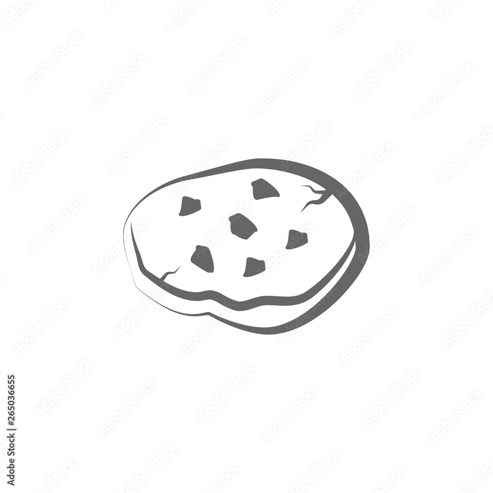 Poster pita bread hand drawn icon. element of bread icon. thin line icon for website design and development
