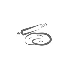 Knead, dough, bread hand drawn icon. Element of bread icon. Thin line icon for website design and development, app development. Premium icon