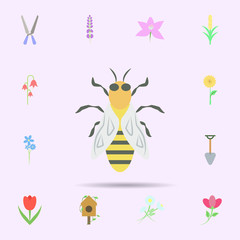 Bee colored icon. Universal set of nature for website design and development, app development