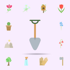 Garden shovel colored icon. Universal set of nature for website design and development, app development