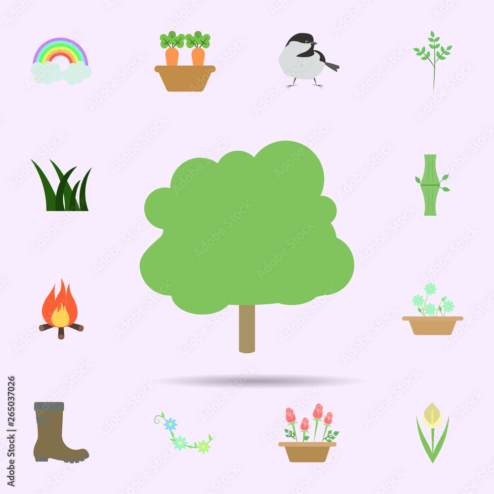Poster tree colored icon. universal set of nature for website design and development, app development