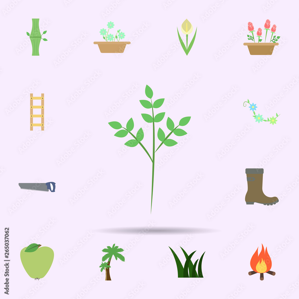 Poster tree branch colored icon. universal set of nature for website design and development, app developmen