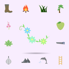 Flower colored icon. Universal set of nature for website design and development, app development