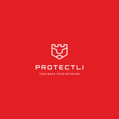 Castle Protection Intelligent Logo Design Inspiration custom logo design vector