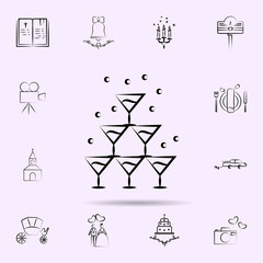 Glasses of cocktails icon. Universal set of wedding for website design and development, app development