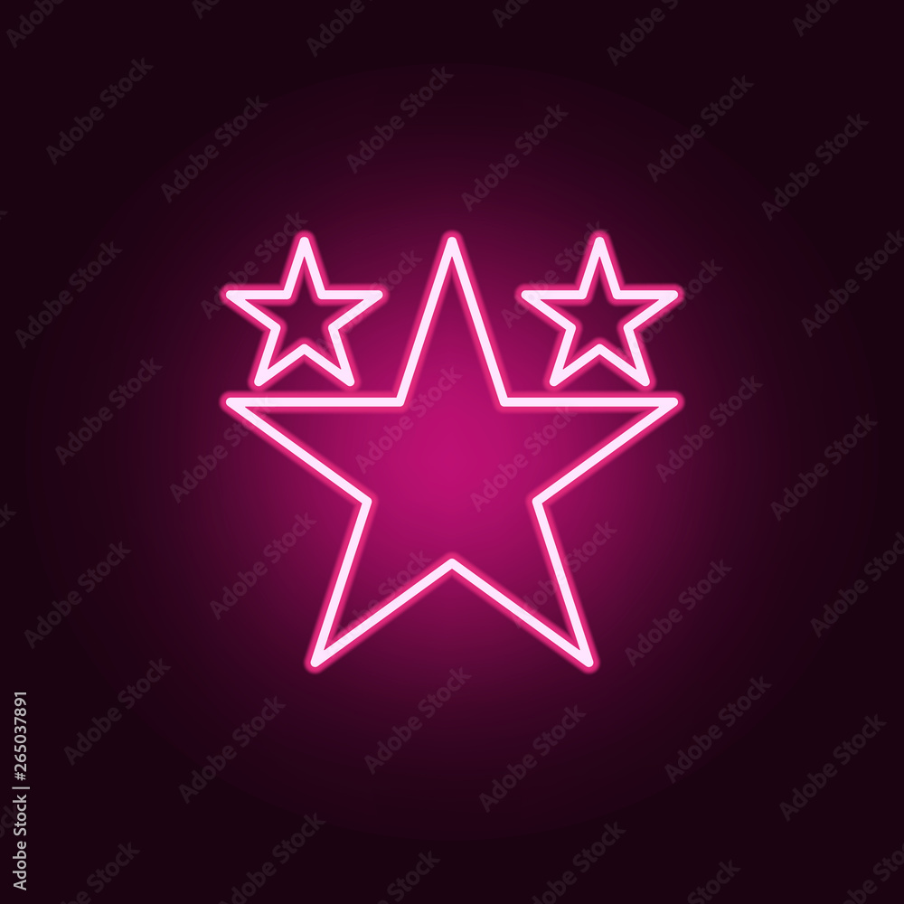 Poster popular video neon icon. elements of online and web set. simple icon for websites, web design, mobil