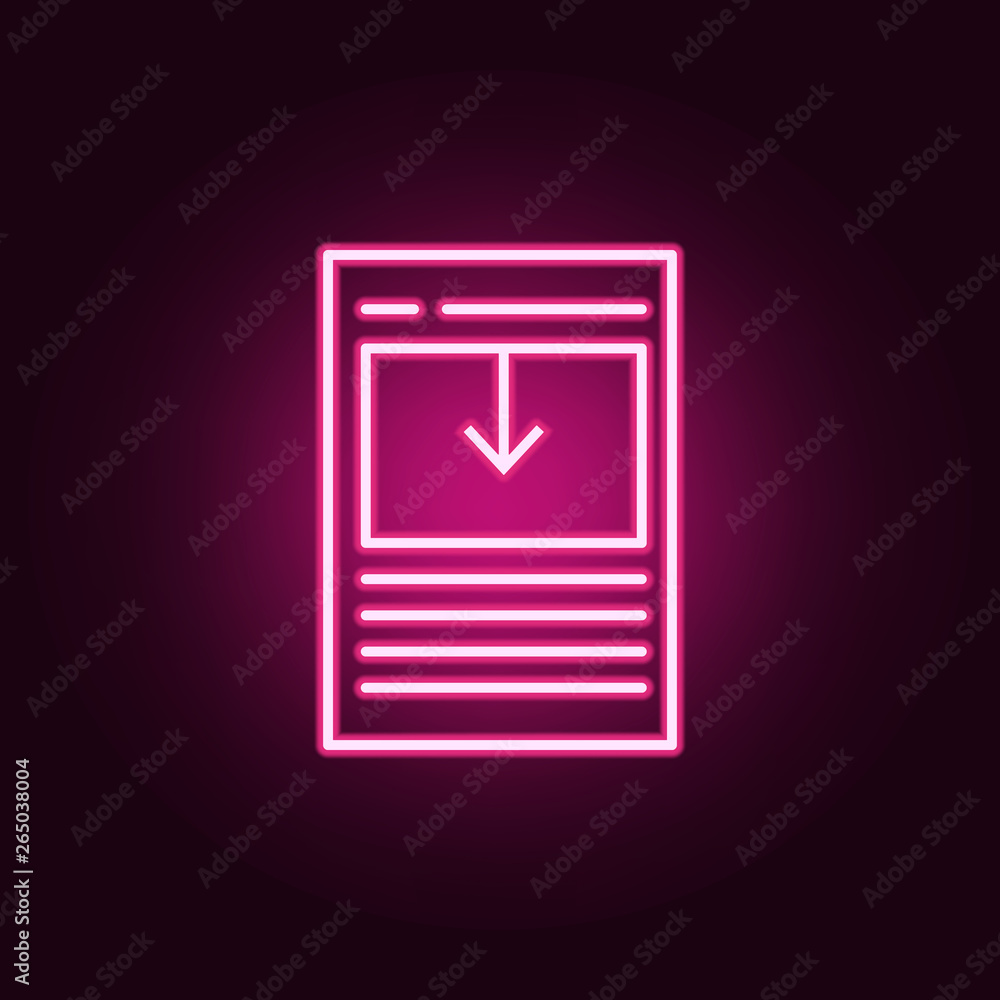 Poster comments neon icon. elements of online and web set. simple icon for websites, web design, mobile app