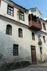Fototapeta na wymiar Nineteenth century houses in historical town of Shiroka Laka, Smolyan Region, Bulgaria