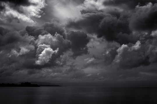 dark clouds for black stormy weather background
