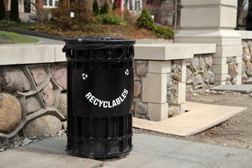 Street recycling bins