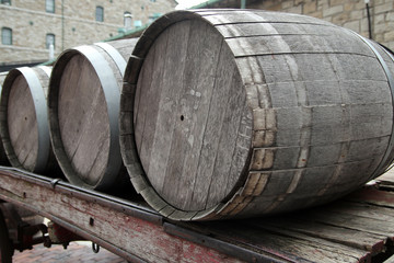 Barrels on the wagon wheel
