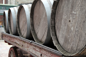 Barrels on the wagon wheel