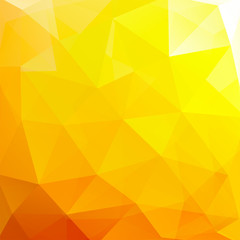 Polygonal vector background. Can be used in cover design, book design, website background. Vector illustration. Yellow, orange colors.