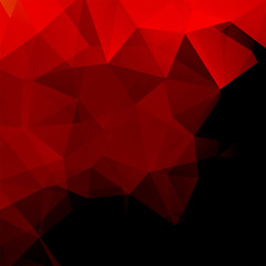 Naklejka premium Abstract mosaic background. Triangle geometric background. Design elements. Vector illustration. Red, black colors.